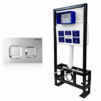 Инсталляция BETTOSERB Sava Free Standing+клавиша смыва SMART хром глянец (SFS40006473) - купить в интернет-магазине Sun-buy
