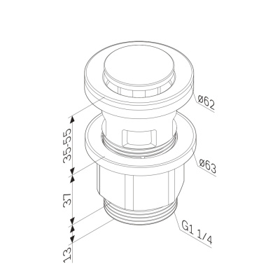 F0700P00 донный клапан, нажимной, хром, шт. - купить в интернет-магазине Sun-buy