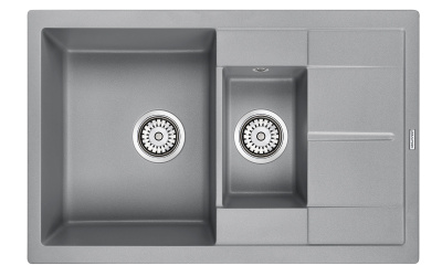Мойка FLUGEN 60/1,5, IT-GRANIT, PM237850-GRM, серый металлик, 775х495 мм, Paulmark - купить в интернет-магазине Sun-buy
