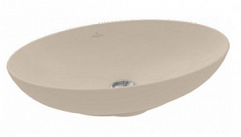 Раковина, Villeroy&Boch, Loop&Friends, шгв 560*380*120, отверстия для смесителя-отсутствуют, цвет раковины-Almond, CeramicPlus 4A4700AM - купить в интернет-магазине Sun-buy