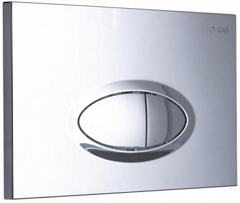 Кнопка смыва Logan Oval двойная Chrome 00297675 - купить в интернет-магазине Sun-buy