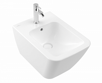 Биде, Villeroy&Boch, Finion, подвесной, шгв 375*560*315, CeramicPlus, цвет-Stone White 446500RW - купить в интернет-магазине Sun-buy