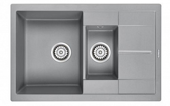 Мойка FLUGEN 60/1,5, IT-GRANIT, PM237850-GRM, серый металлик, 775х495 мм, Paulmark - купить в интернет-магазине Sun-buy