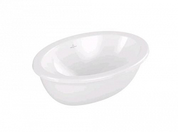 Раковина, Villeroy&Boch, Loop&Friends, шгв 560*380*220, отверстия для смесителя-отсутствуют, цвет-альпийский белый (белый Alpin) 4A550001 - купить в интернет-магазине Sun-buy
