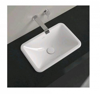 Раковина, Villeroy&Boch, Loop&Friends, шгв 510*340*165, отверстия для смесителя-отсутствуют, цвет-альпийский белый (белый Alpin) 4A640001 - купить в интернет-магазине Sun-buy